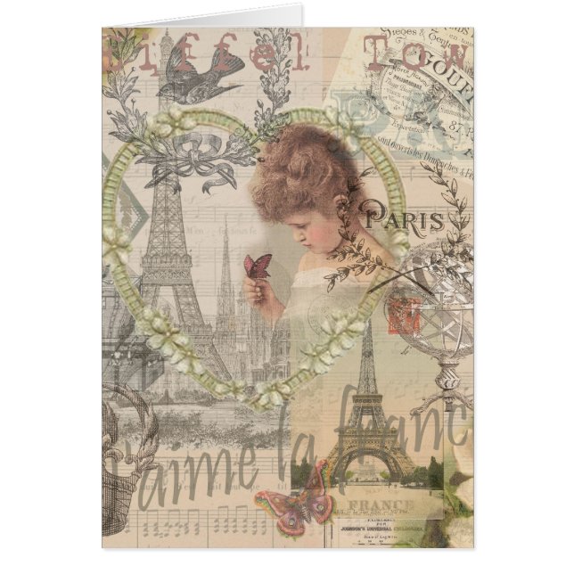 Paris France Hübsch Girl Eiffel (Vorne)