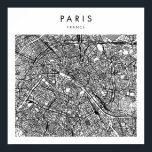 Paris France Minimal Modern Street Map Poster<br><div class="desc">Paris France Minimal Modern Street Map</div>