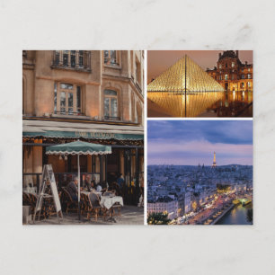 Paris France Postcard Feiertagspostkarte
