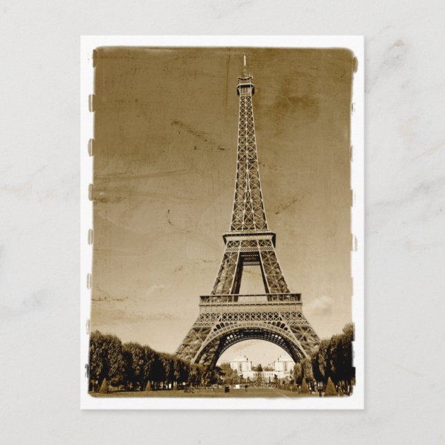 Paris france Retro Postkarte (Vorderseite)