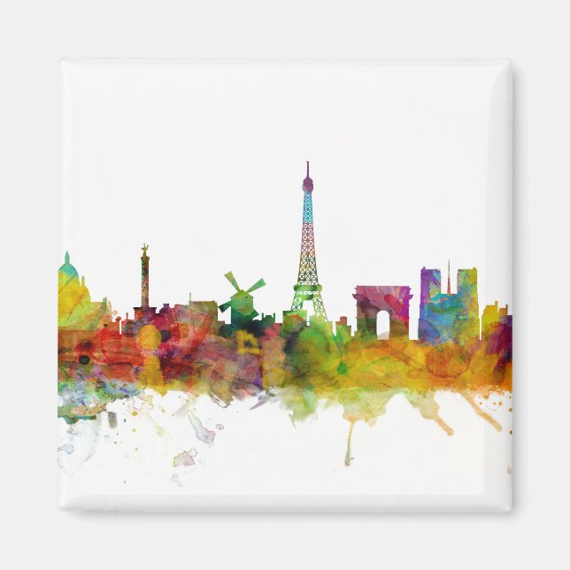 Paris France Skyline Magnet (Vorne)
