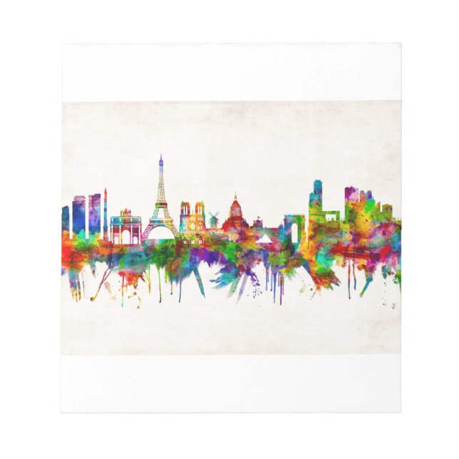 Paris France Skyline Notizblock (Vorderseite)
