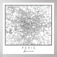 Paris France Street Map