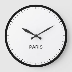 Paris France Time Zone Newsroom Style Uhr