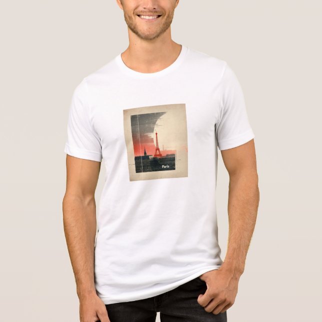 Paris, Frankreich - 1960er Jahre Inspiriert Graphi Tri-Blend Shirt (Vorderseite)