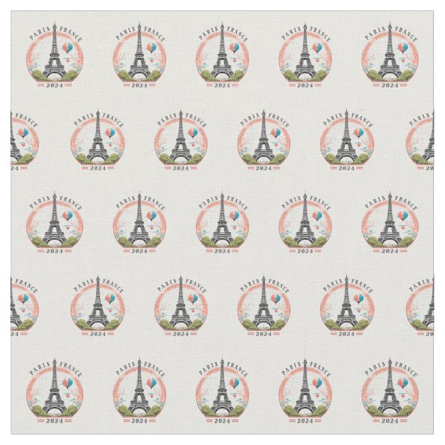 Paris Frankreich 2024 Fleece Blankets, Eiffelturm Stoff (Nahaufnahme)
