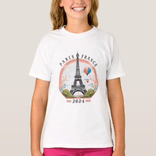 Paris Frankreich 2024 Girls T - Shirt, Paris Frank T-Shirt