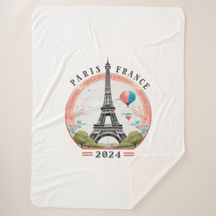 Paris Frankreich 2024 Sherpa Blankets, Eiffelturm Sherpadecke