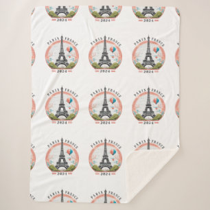 Paris Frankreich 2024 Sherpa Blankets, Eiffelturm Sherpadecke