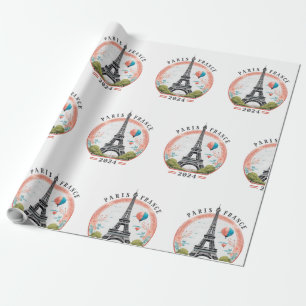 Paris Frankreich 2024 Wrapping Papers, Eiffelturm Geschenkpapier