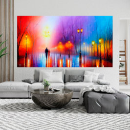 Paris Frankreich Abstrakt im Regen arbeiten Poster