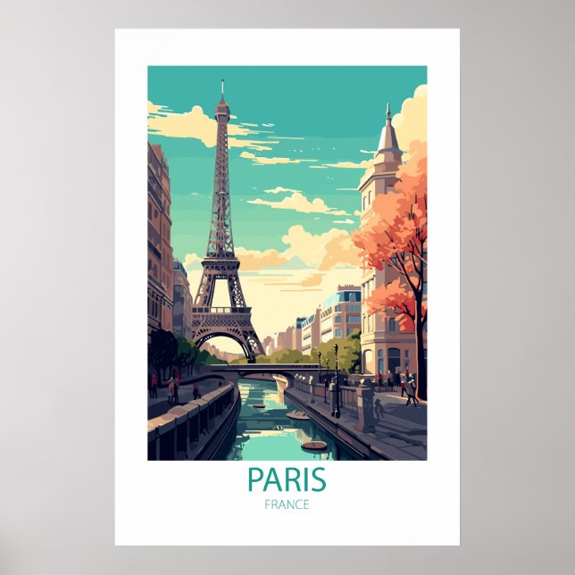 Paris Frankreich Berühmte Reiseziele Poster (Vorne)