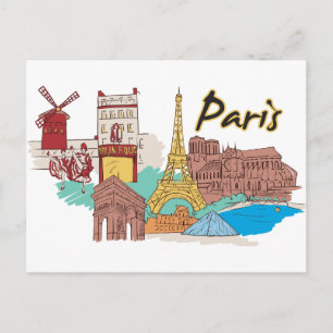Paris, Frankreich Berühmte Stadt Postkarte