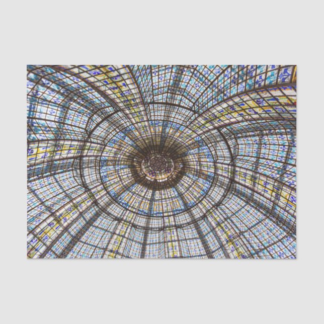 Paris Frankreich Buntes Buntglas Seidenpapier (Vorderseite)