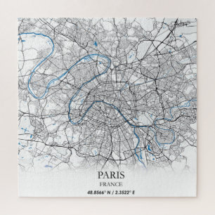 Paris Frankreich City Map Travel Simple Puzzle