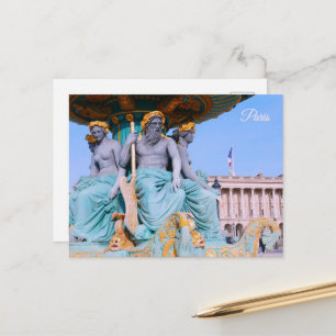 Paris. Frankreich. Concorde-Platz Postkarte
