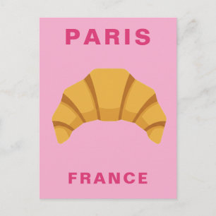 Paris Frankreich Croissant Französische Lebensmitt Postkarte