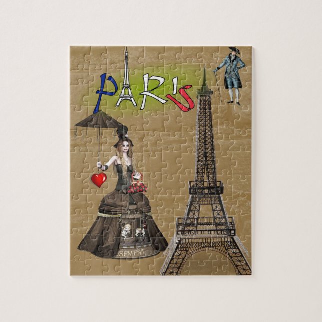 Paris Frankreich Dekorative Jigsaw Puzzle (Vertikal)
