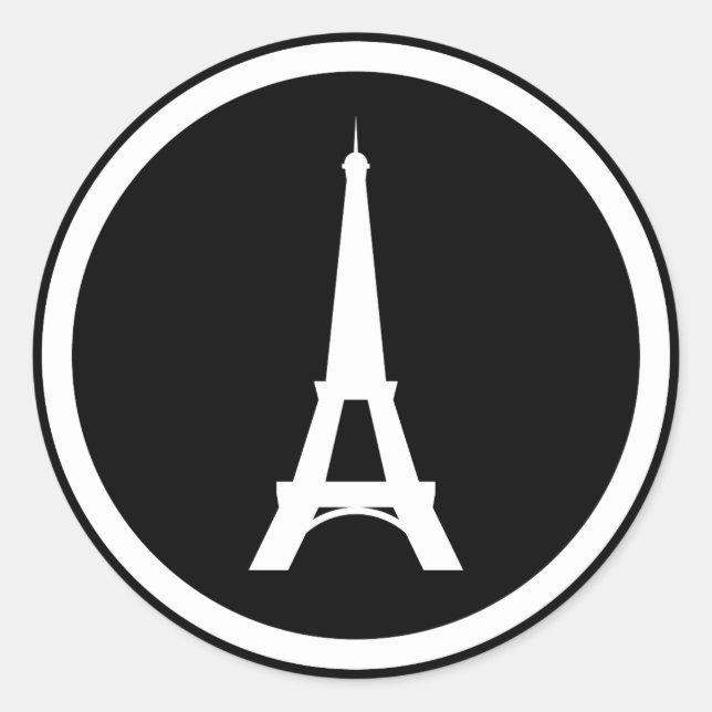 Paris, Frankreich - Die moderne Euro-Sammlung Runder Aufkleber (Vorderseite)