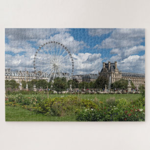Paris Frankreich Dramatische Wolken Tuilieries-Gär Puzzle