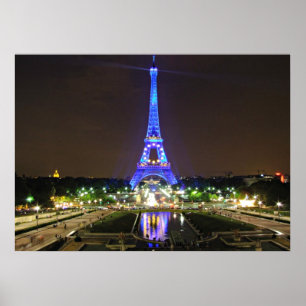 Paris, Frankreich - Eiffel in der Nacht Poster