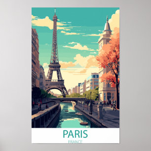 Paris Frankreich, Eiffel Tower Reise-Wandposter Poster