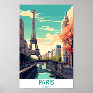 Paris Frankreich, Eiffel Tower Reise-Wandposter Poster