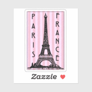 Paris Frankreich Eiffel Tower Retro Französisch Re Aufkleber