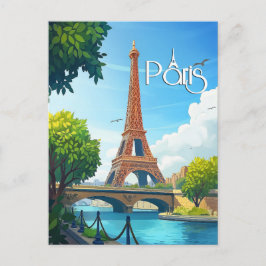 Paris Frankreich - Eiffel Tower Travel Postkarte