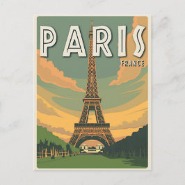 Paris Frankreich Eiffel Tower Vintage Travel Postkarte