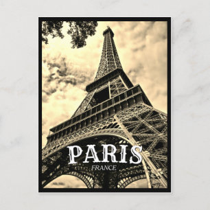 Paris Frankreich - Eiffel-Turm-Vintage Postkarte