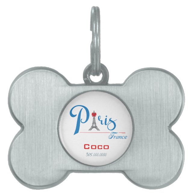 Paris Frankreich Eiffelturm Adorable Niedlich Tiermarke (Vorderseite)