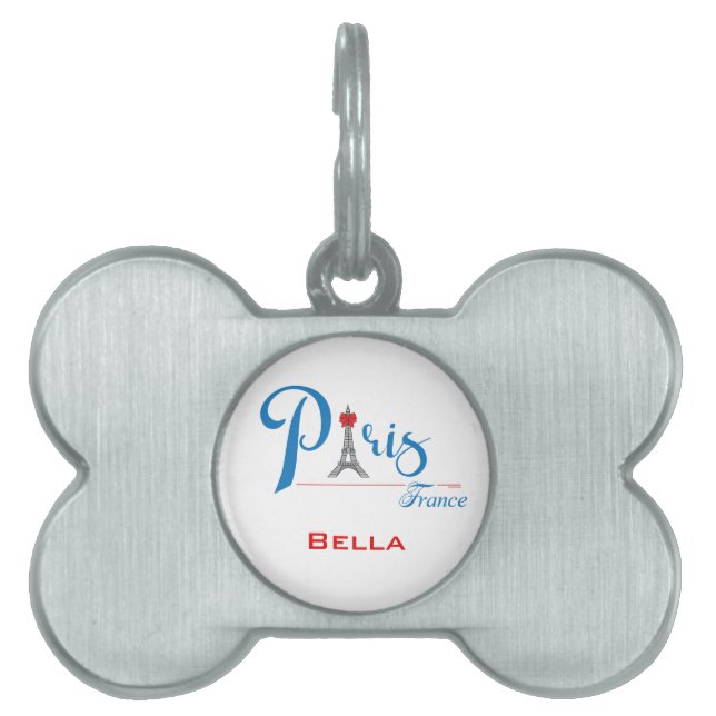 Paris Frankreich Eiffelturm Adorable Niedlich Tiermarke (Vorderseite)