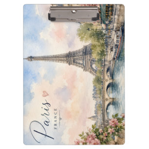 Paris Frankreich Eiffelturm Fluss Seine Klemmbrett