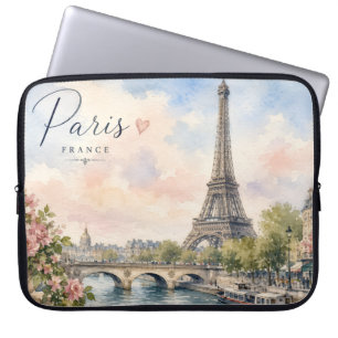 Paris Frankreich Eiffelturm Fluss Seine Laptopschutzhülle