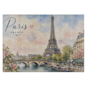 Paris Frankreich Eiffelturm Fluss Seine Schneidebrett
