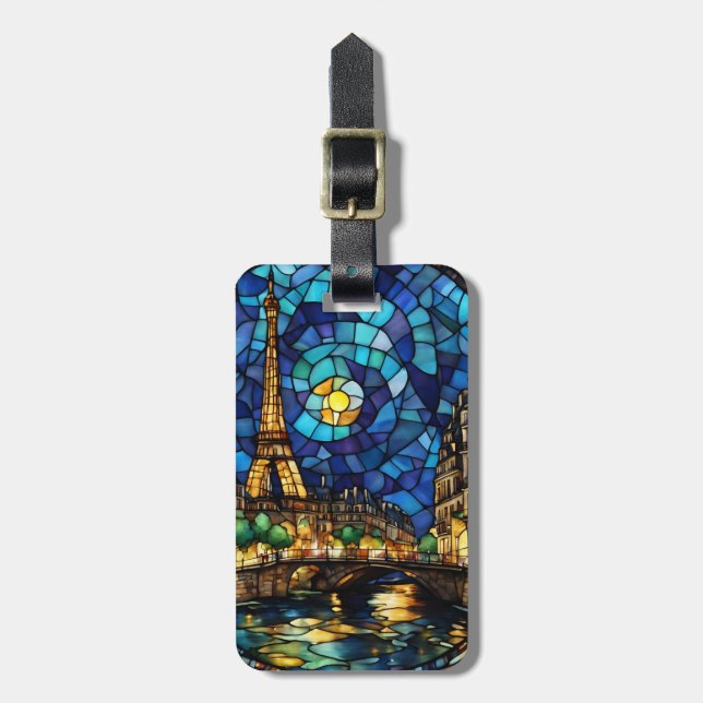 Paris Frankreich Eiffelturm  Gepäckanhänger (Vorderseite vertikal)