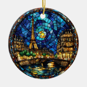 Paris Frankreich Eiffelturm Keramik Ornament