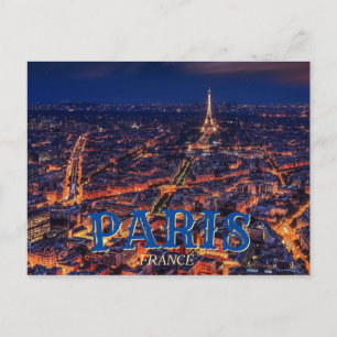Paris Frankreich - Eiffelturm Nacht Postkarte