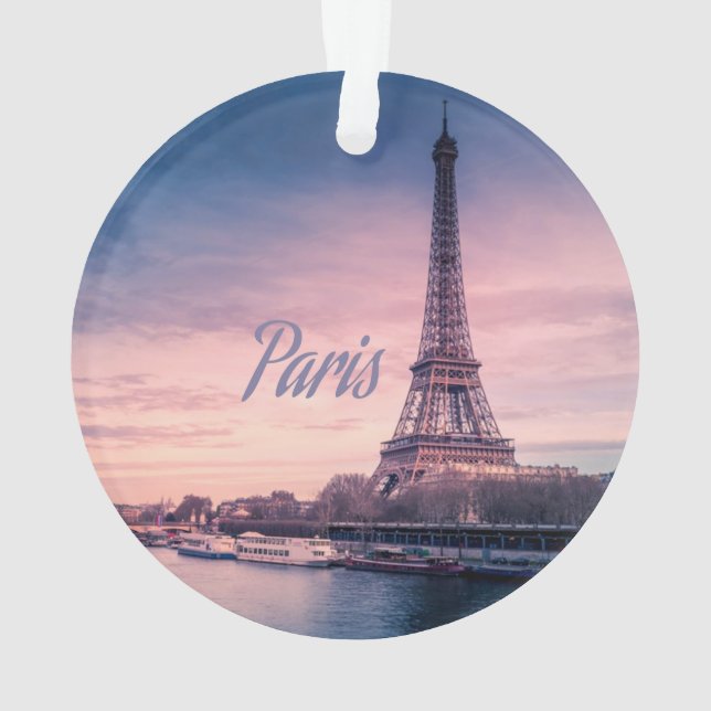 Paris-Frankreich-Eiffelturm Ornament (Rückseite)