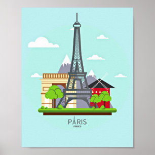 Paris Frankreich, Eiffelturm Poster