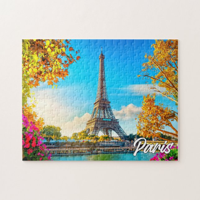 Paris, Frankreich | Eiffelturm Puzzle (Horizontal)