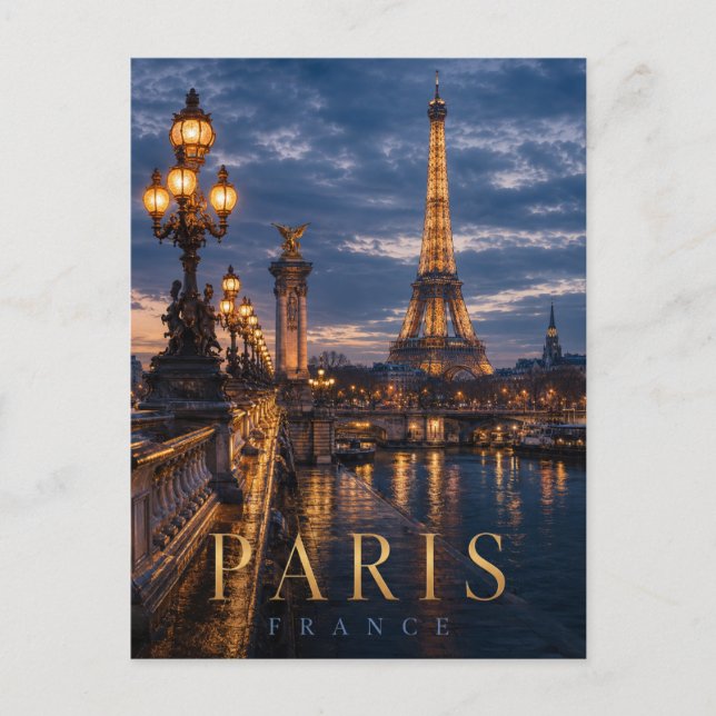 Paris Frankreich Eiffelturm REALMS Postkarte (Vorderseite)