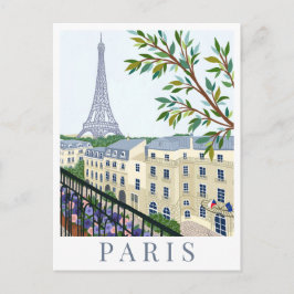 Paris Frankreich Eiffelturm Reise Illustration Postkarte