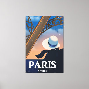 Paris-Frankreich-Eiffelturm-Reiseplakat Leinwanddruck