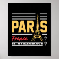 Paris Frankreich Eiffelturm Retro Reise-Typografie