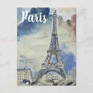PARIS Frankreich Eiffelturm Vintage Reise Postkart Postkarte
