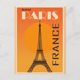 Paris Frankreich Eiffelturm Vintage-Reiseposter Postkarte