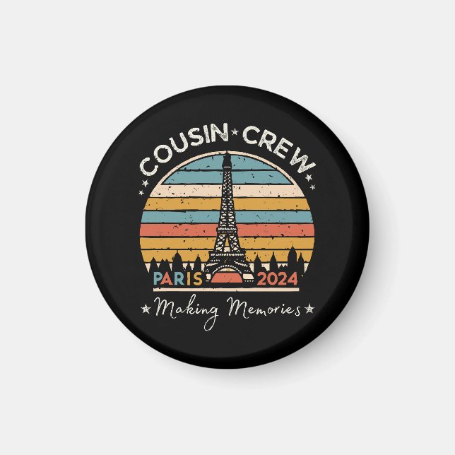 Paris Frankreich Erinnerungen 2024 Magnet (Vorne)