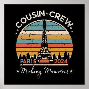Paris Frankreich Erinnerungen 2024 Poster